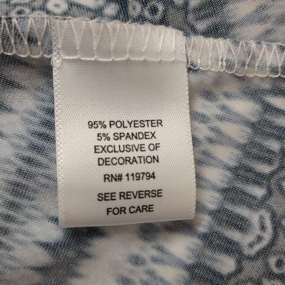ONE WORLD Navy and White Patterned Midi Dress - Picture 8 of 8
